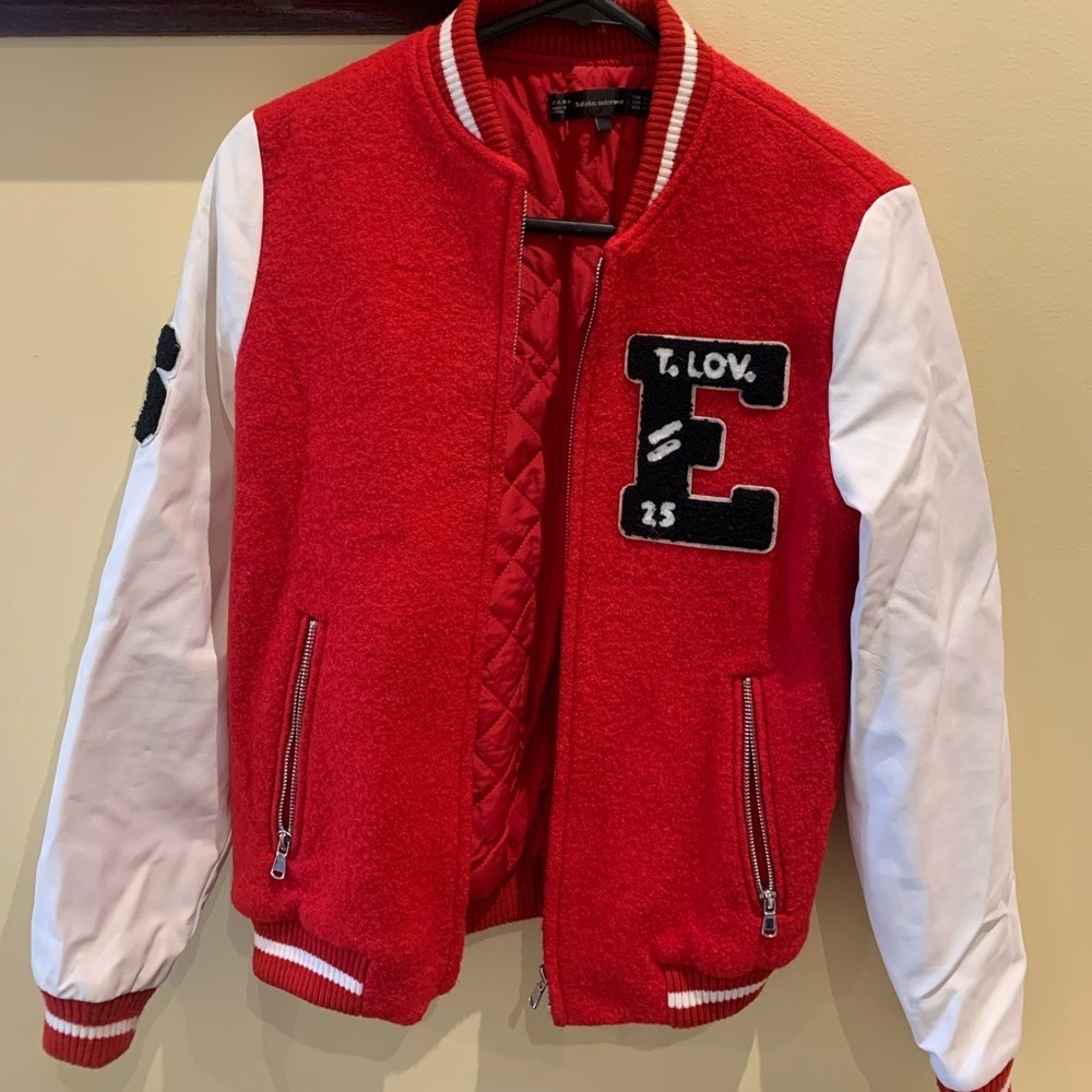 Zara Trafuluc Red Varsity Jacket - Picture 5 of 5